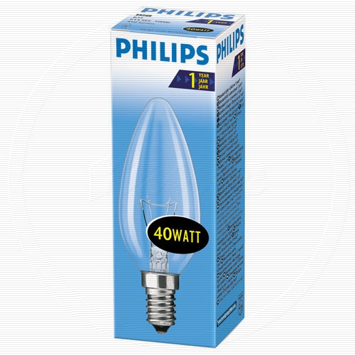 ДС (свеча) 40ВтЕ14 лампа Philips