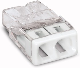 Клемма WAGO 2x2.5)мм белая прозрачная (100шт)