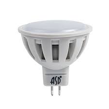 Лампа светодиодная GU5.3 7.5W 4000K пластик/алюм. ASD