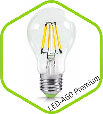 Лампа светодиодная E27 8W 4000K  A60-premium ASD