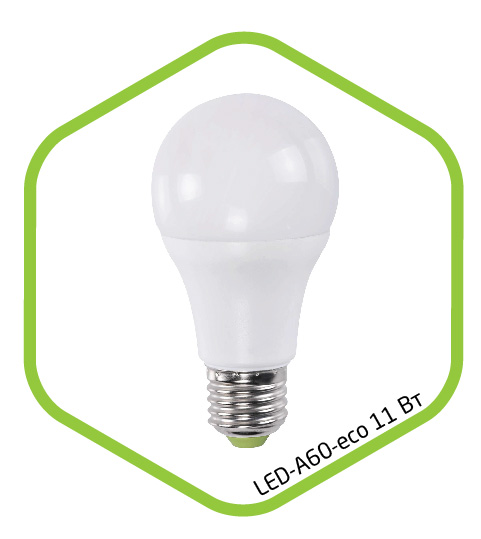 Лампа светодиодная E27 A60 11W 3000K  ASD